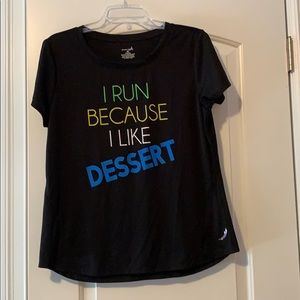 Clever “I Run because I like Dessert” t-shirt